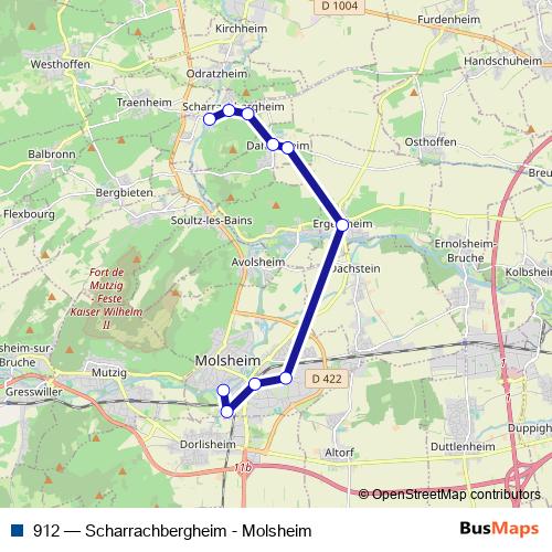 912 bus Line Map