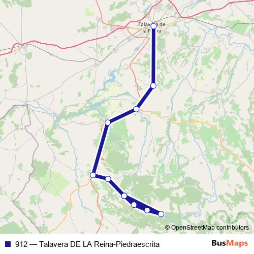 912 bus Line Map