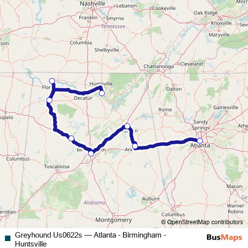 Greyhound Us0622s bus Line Map