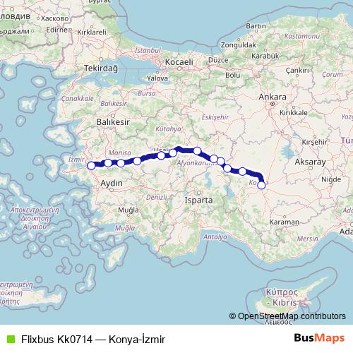 Flixbus Kk0714 bus Line Map