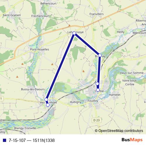 7-15-107 bus Line Map