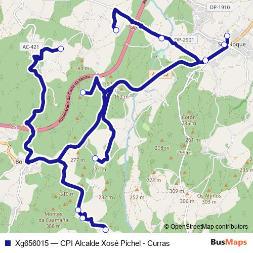 Xg656015 bus Line Map