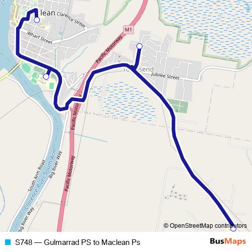 S748 bus Line Map