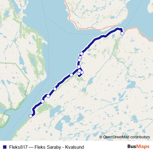 Fleks817 bus Line Map