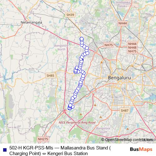 502-H KGR-PSS-Mls bus Line Map