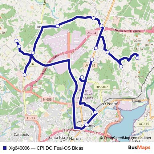 Xg640006 bus Line Map