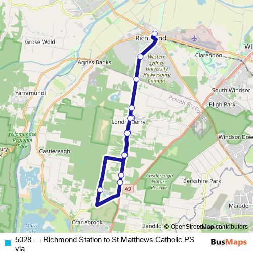 5028 bus Line Map