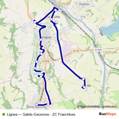 Lignea bus Line Map