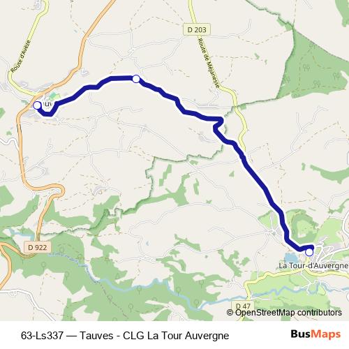 63-Ls337 bus Line Map