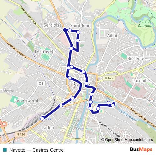 Navette bus Line Map