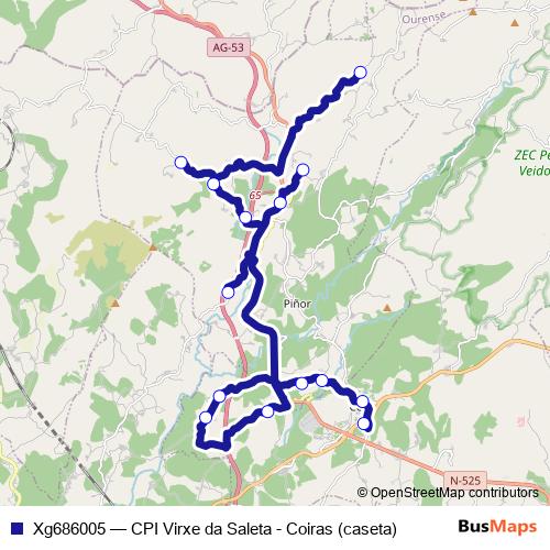 Xg686005 bus Line Map