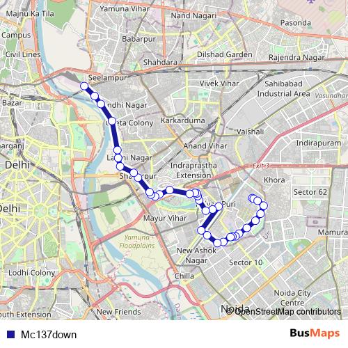 Mc137down bus Line Map