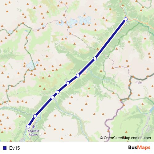 Ev15 bus Line Map