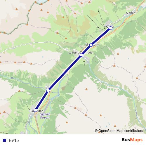Ev15 bus Line Map