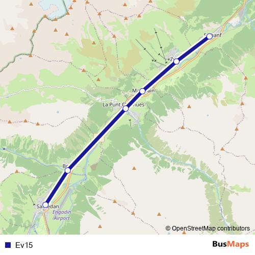Ev15 bus Line Map