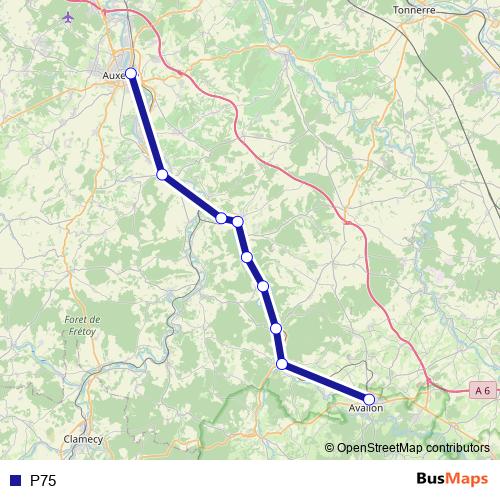 P75 bus Line Map