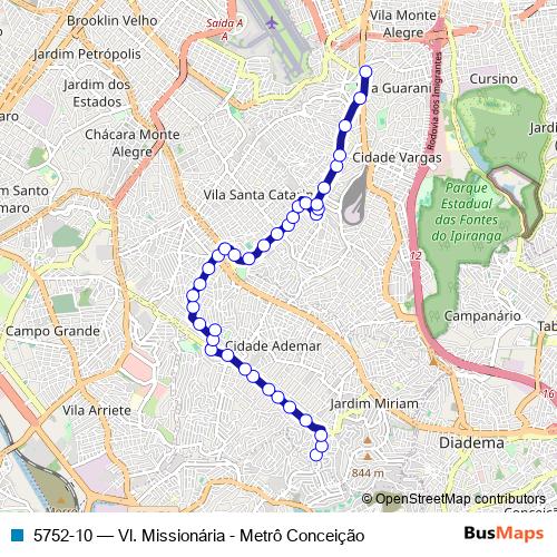 5752-10 bus Line Map