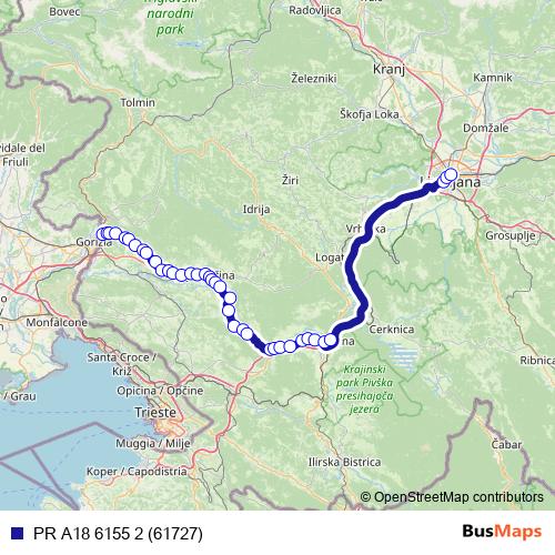 PR A18 6155 2 (61727) bus Line Map