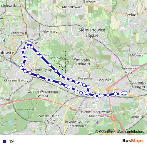 19 tram Line Map
