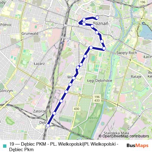 19 tram Line Map