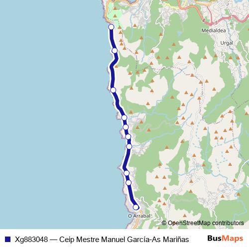Xg883048 bus Line Map