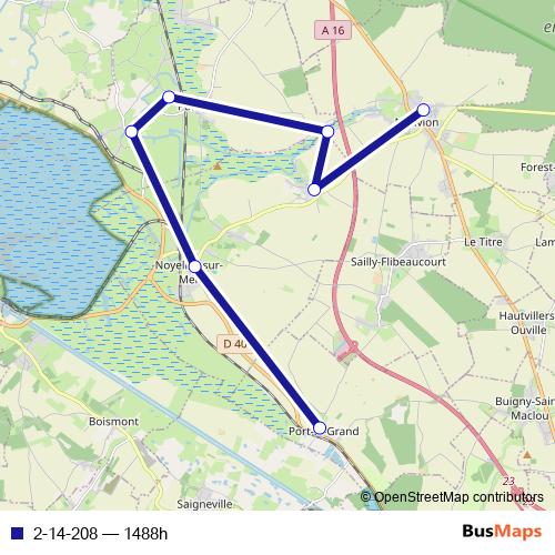 2-14-208 bus Line Map