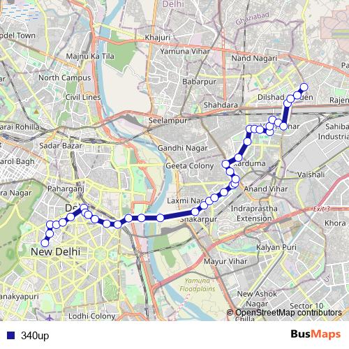 340up bus Line Map