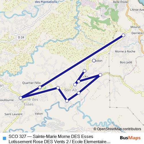 SCO 327 bus Line Map
