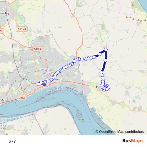 277 bus Line Map