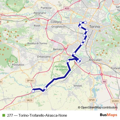 277 bus Line Map