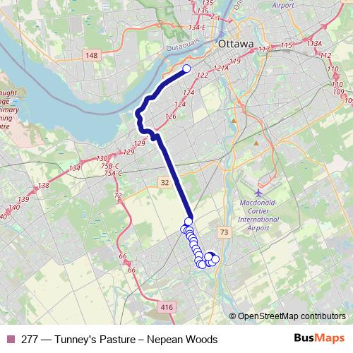 277 bus Line Map