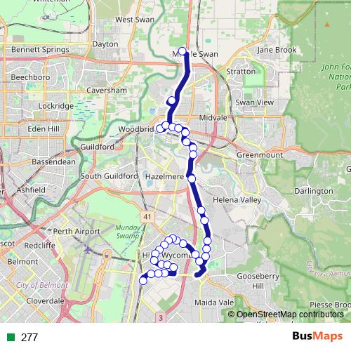 277 bus Line Map