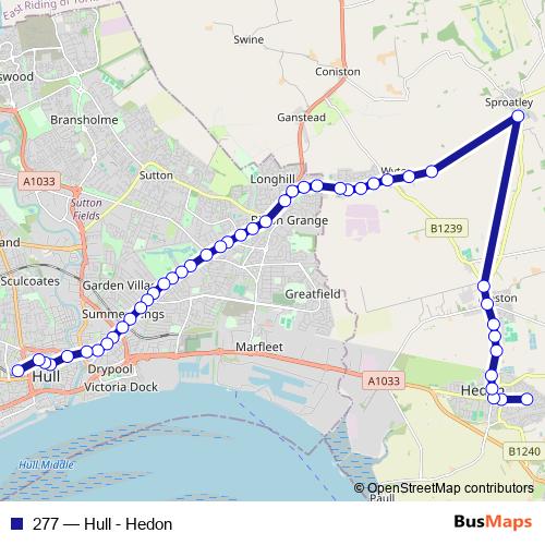 277 bus Line Map