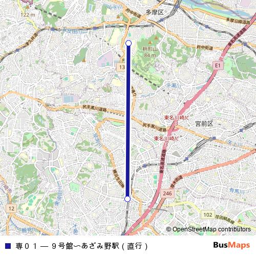 専０１ bus Line Map
