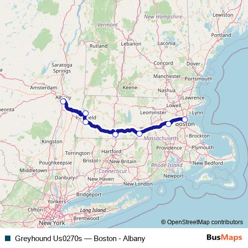 Greyhound Us0270s bus Line Map