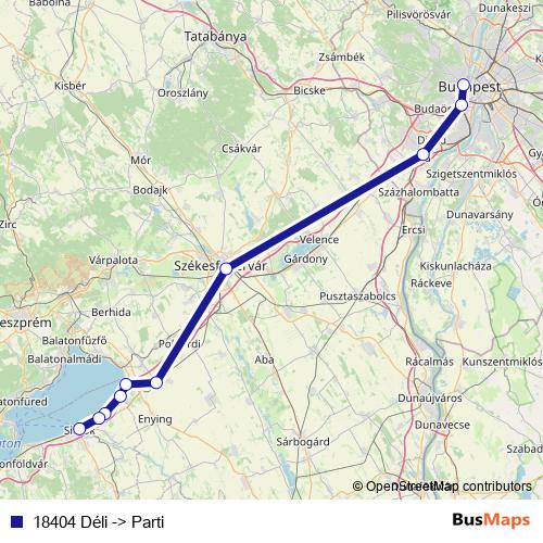18404 Déli -> Parti rail Line Map