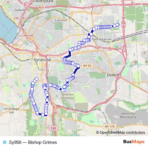 Sy958 bus Line Map
