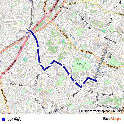 304계통 bus Line Map