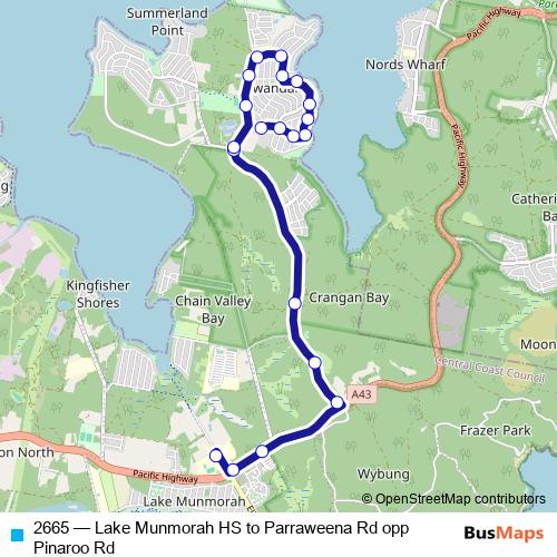 2665 bus Line Map