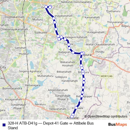 328-H ATB-D41g bus Line Map