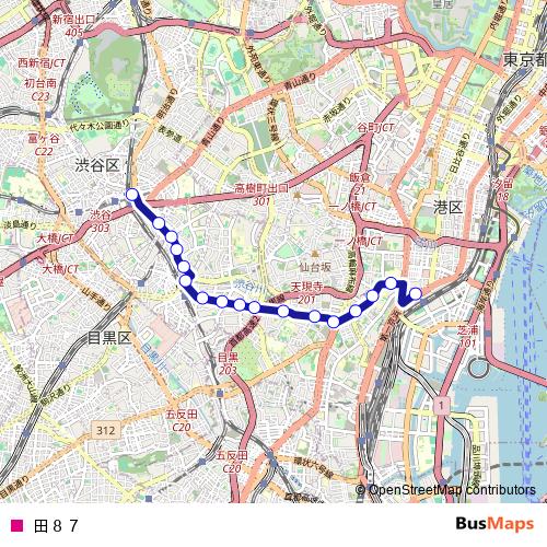 田８７ bus Line Map