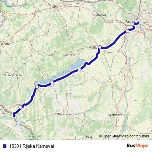 15301 Rijeka Karnevál rail Line Map