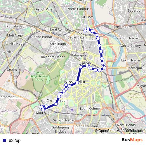 632up bus Line Map