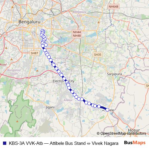 KBS-3A VVK-Atb bus Line Map
