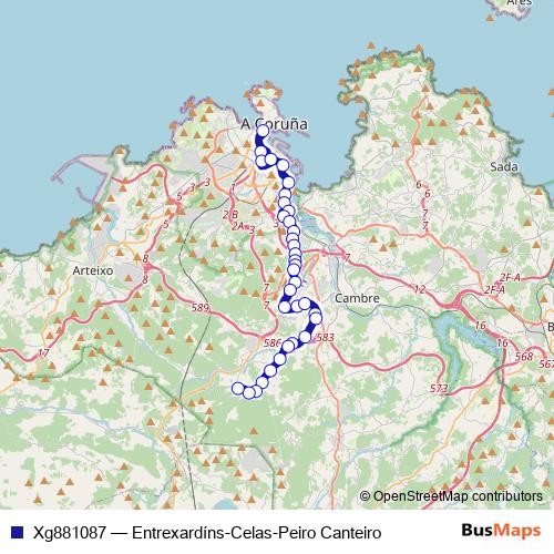 Xg881087 bus Line Map