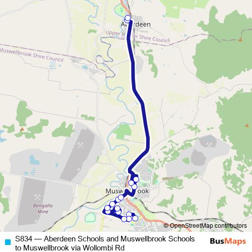 S834 bus Line Map