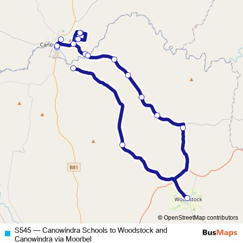 S545 bus Line Map