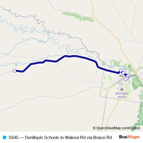 S545 bus Line Map
