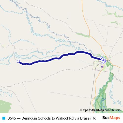 S545 bus Line Map