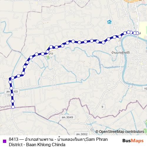 8413 bus Line Map